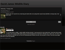 Tablet Screenshot of davidjameswildlifediary.com